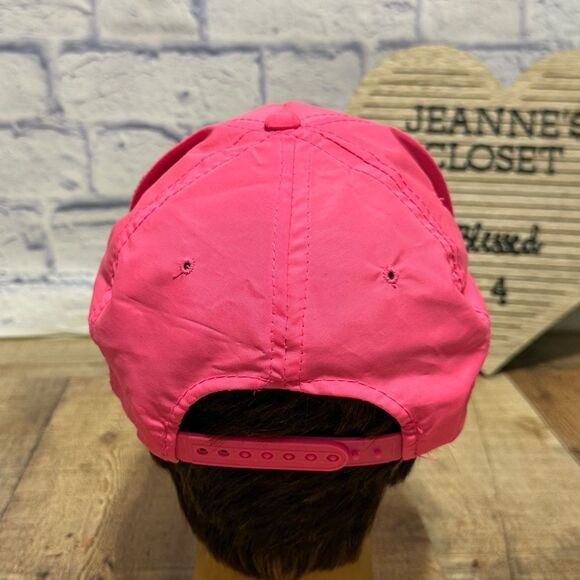 Vintage George Strait SnapBack Hat Cap Neon Pink Rope rare main image 4